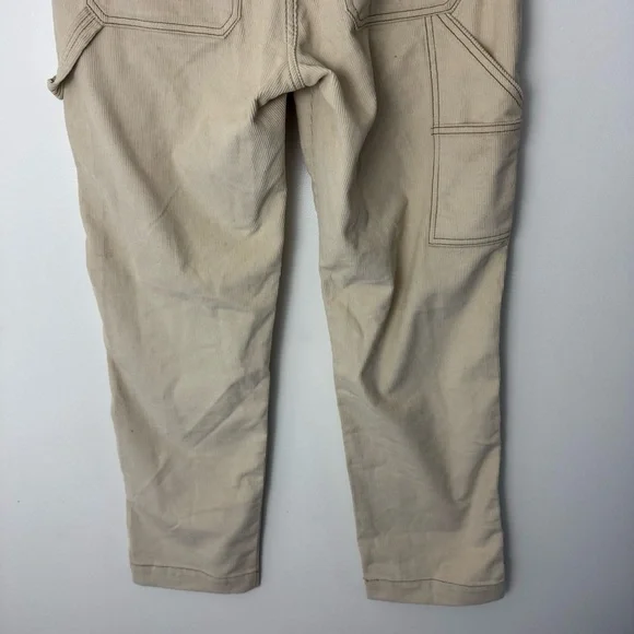 BDG Urban Outfitters Corduroy Carpenter Pants Size 30 Cream - Picture 8 of 11